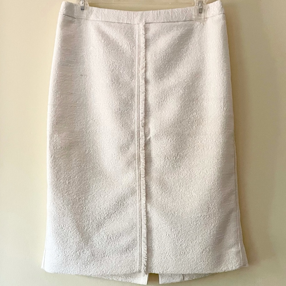 Ann Taylor white midi skirt